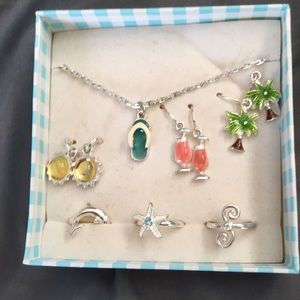 Anklet, Earrings and Toe Ring Set